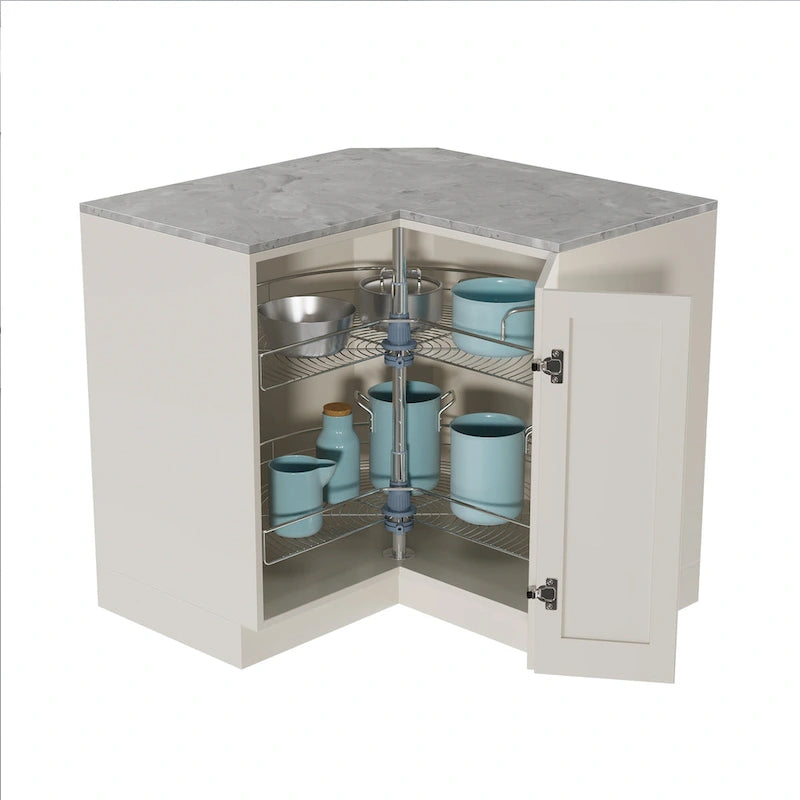 Plateau tournant Dowell 32 diamètre - Double panier 270 degrés Inox
