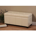 Warehouse of Tiffany Ariel Ivory Wood Storage Bench