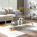 Yout Glam 43-inch Glass Top 1-Shelf Coffee Table by 