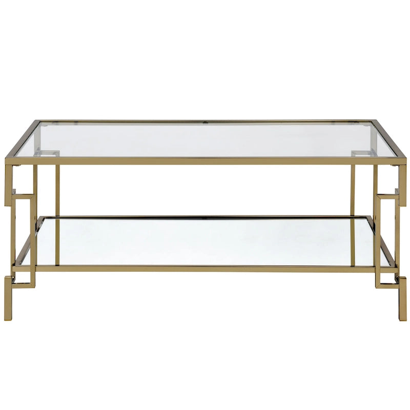 Table basse en verre 1 étagère de 43 pouces
