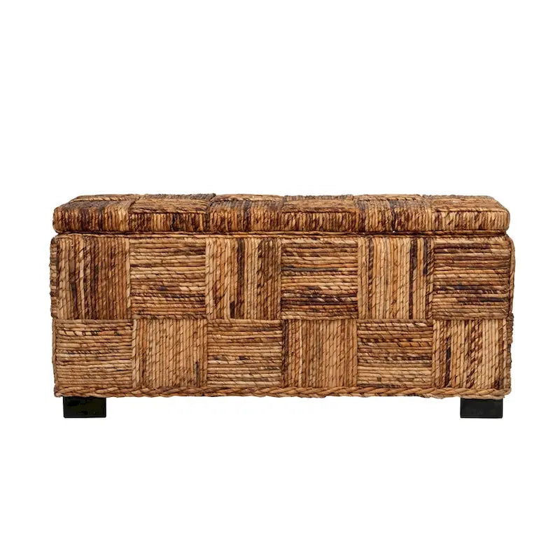 Banc de rangement Abaca géométrique par East at Main
