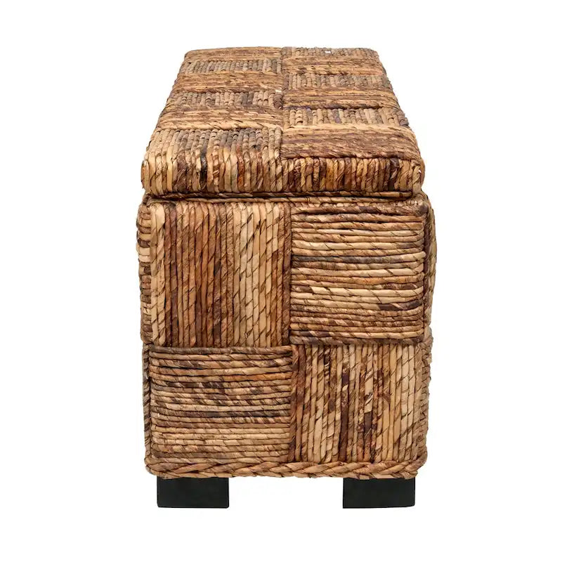 Banc de rangement Abaca géométrique par East at Main