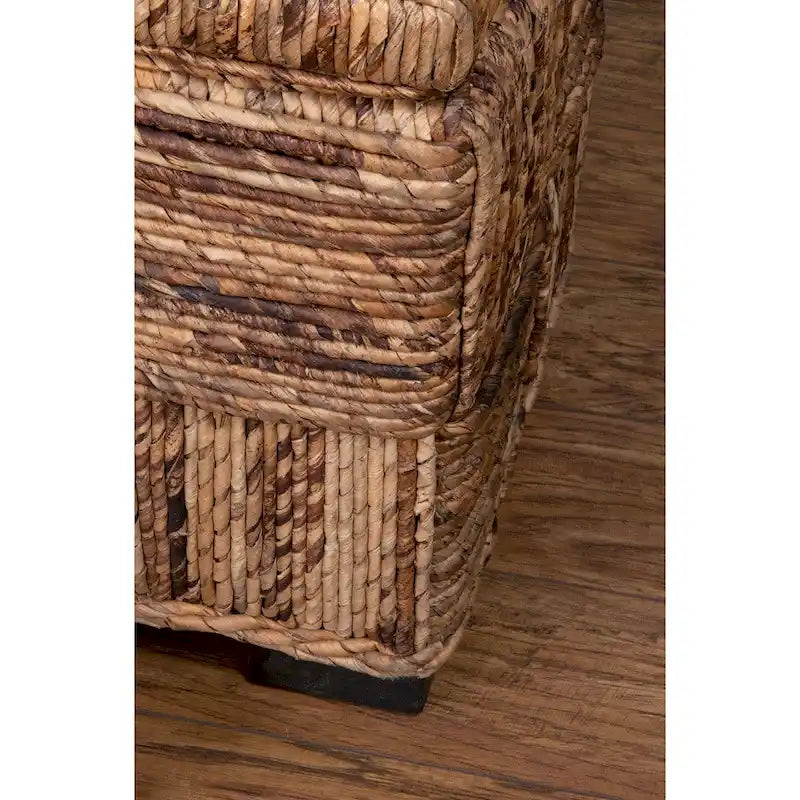 Banc de rangement Abaca géométrique par East at Main