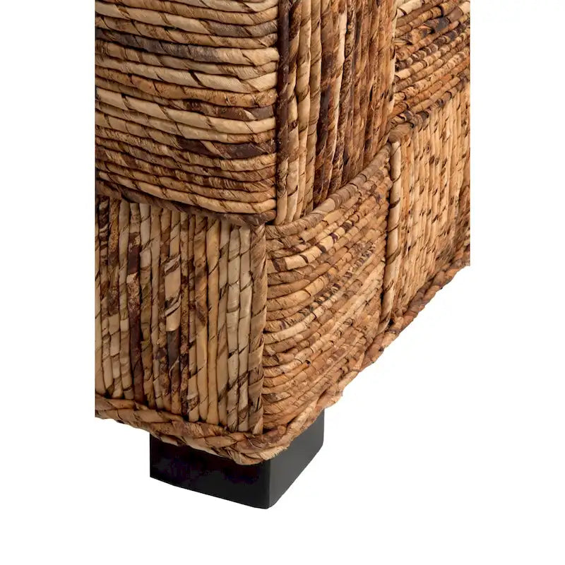 Banc de rangement Abaca géométrique par East at Main
