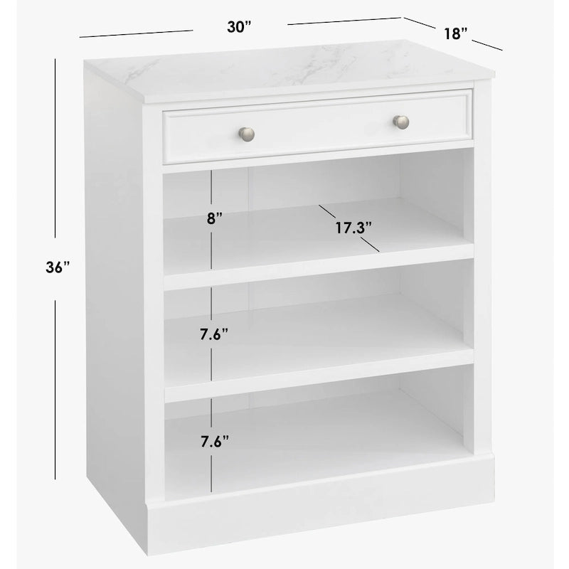 Lifestorey Monza Armoire 1 tiroir avec étagères