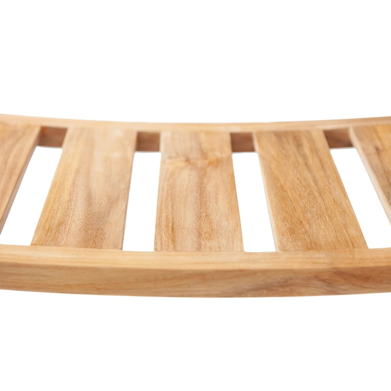 Banc de style asiatique en teck massif de style nordique avec étagère