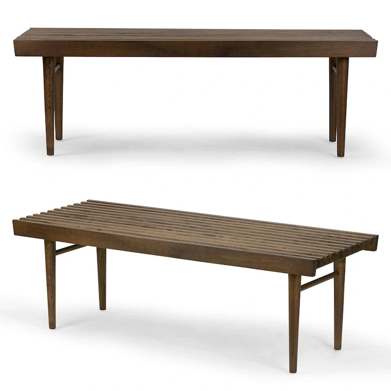 Banc Baird en bois à lattes