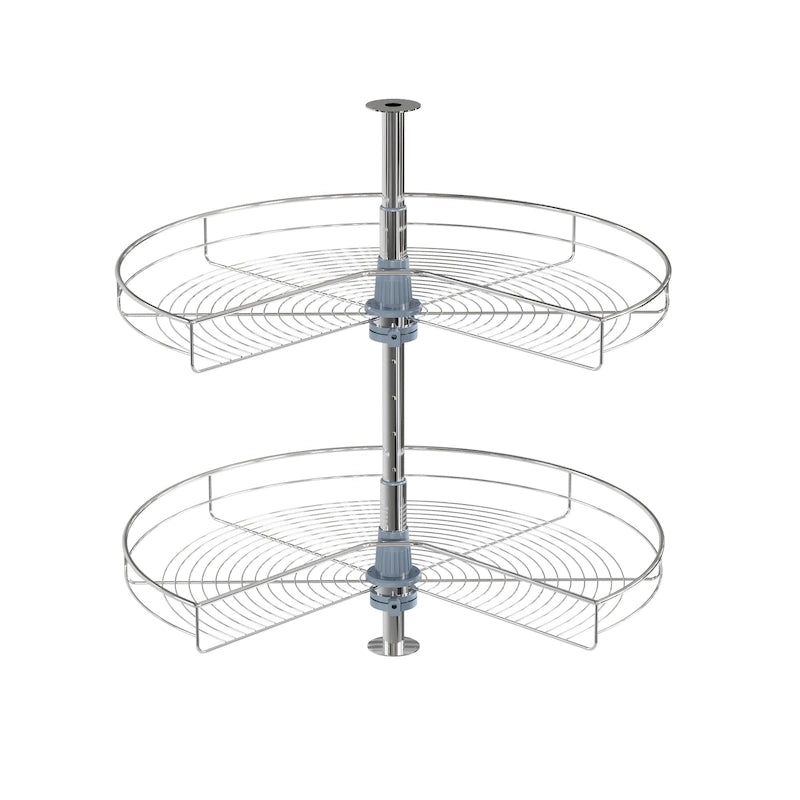 Plateau tournant Lazy Susan Dowell de 28 po de diamètre - Double support en acier inoxydable à 270 degrés