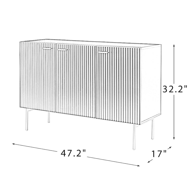 Bahut multifonctionnel 47 Anthedon avec 3 portes par HULALA HOME