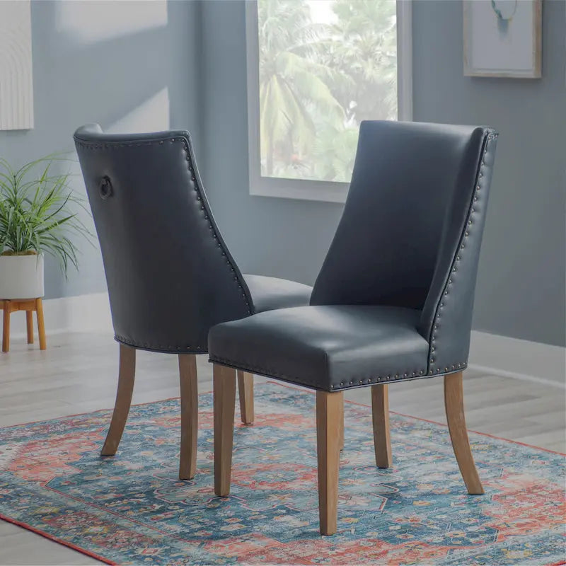 Chaises de salle à manger en similicuir