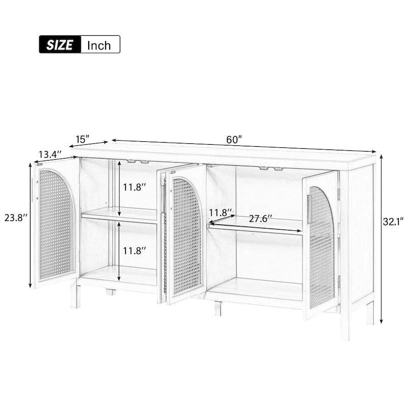 Buffet avec grand espace de rangement