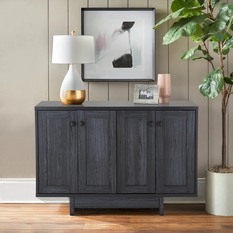 Buffet Q-Max 47W avec deux portes, meuble de rangement pour salle à manger