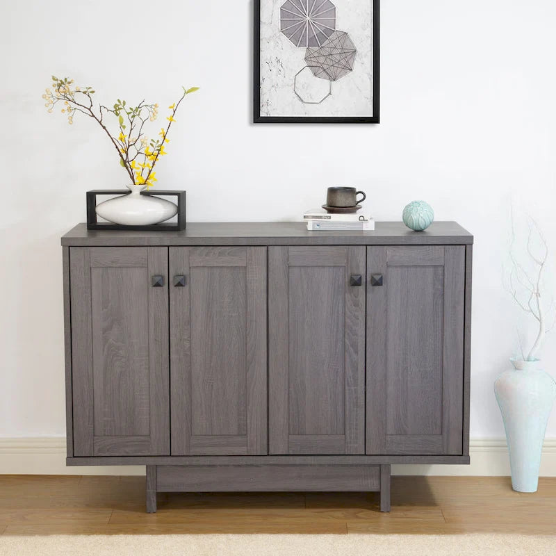 Buffet Q-Max 47W avec deux portes, meuble de rangement pour salle à manger