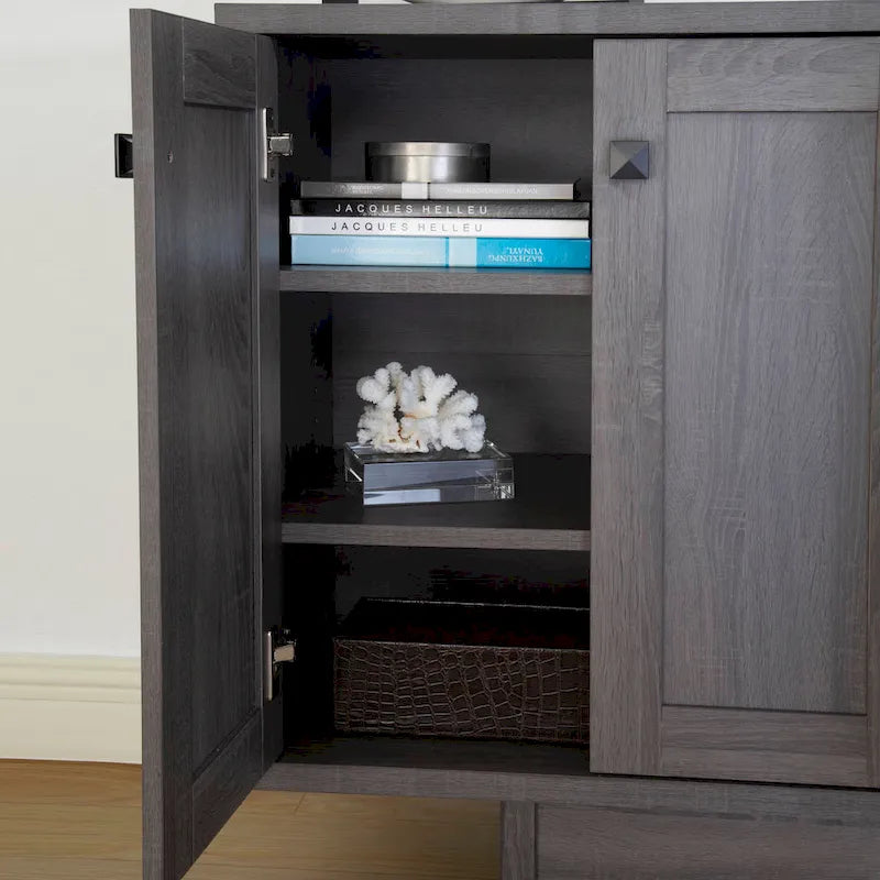 Buffet Q-Max 47W avec deux portes, meuble de rangement pour salle à manger
