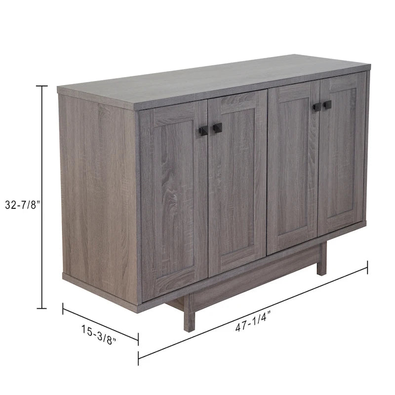 Buffet Q-Max 47W avec deux portes, meuble de rangement pour salle à manger