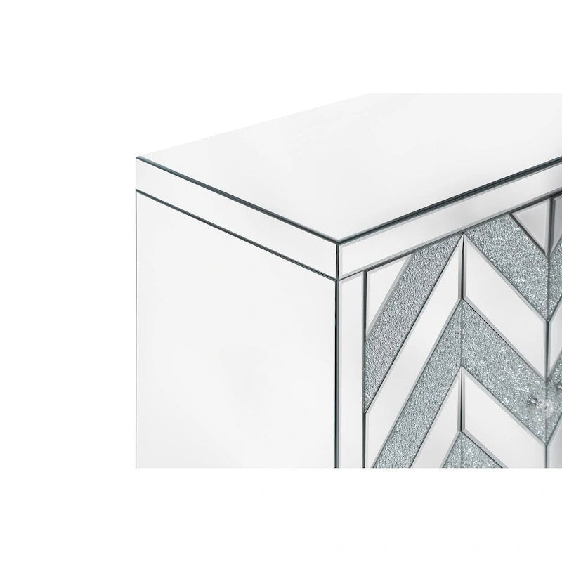 Meuble de rangement avec miroir décoratif pour salon, salle à manger, entrée, cuisine