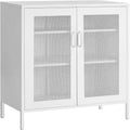 Armoire de rangement en métal avec portes grillagées - 40 P x 80 L x 105 H cm