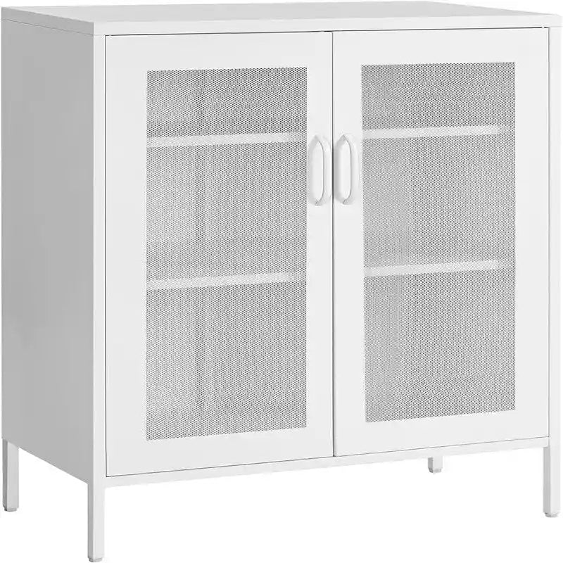 Armoire de rangement en métal avec portes grillagées - 40 P x 80 L x 105 H cm