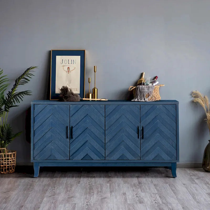 Meubles de rangement 4 portes en bois pour salon, salle à manger et chambre à coucher