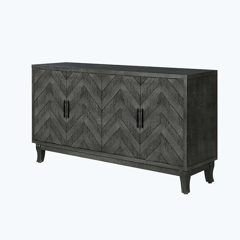 Meubles de rangement 4 portes en bois pour salon, salle à manger et chambre à coucher