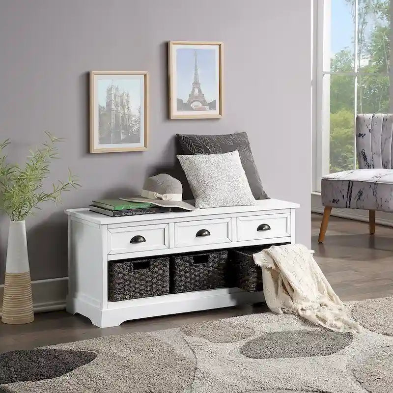 banc de rangement en bois collection Homes