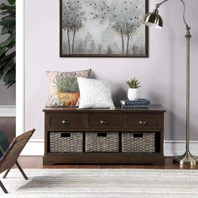 banc de rangement en bois collection Homes