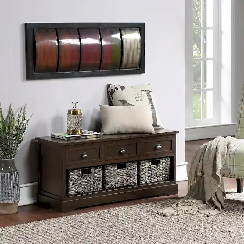 banc de rangement en bois collection Homes