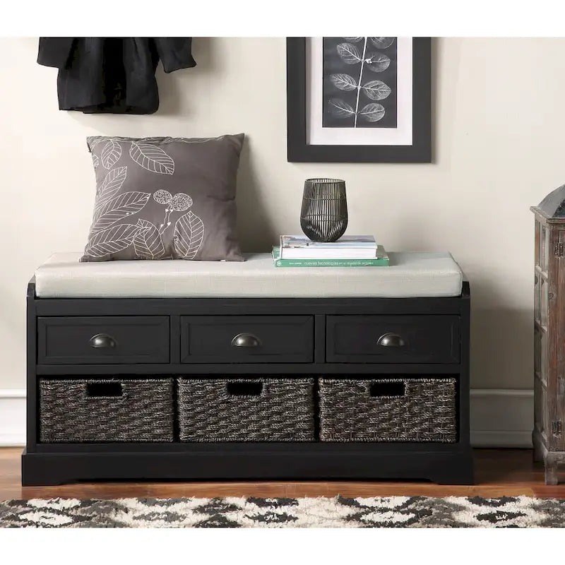 banc de rangement en bois collection Homes