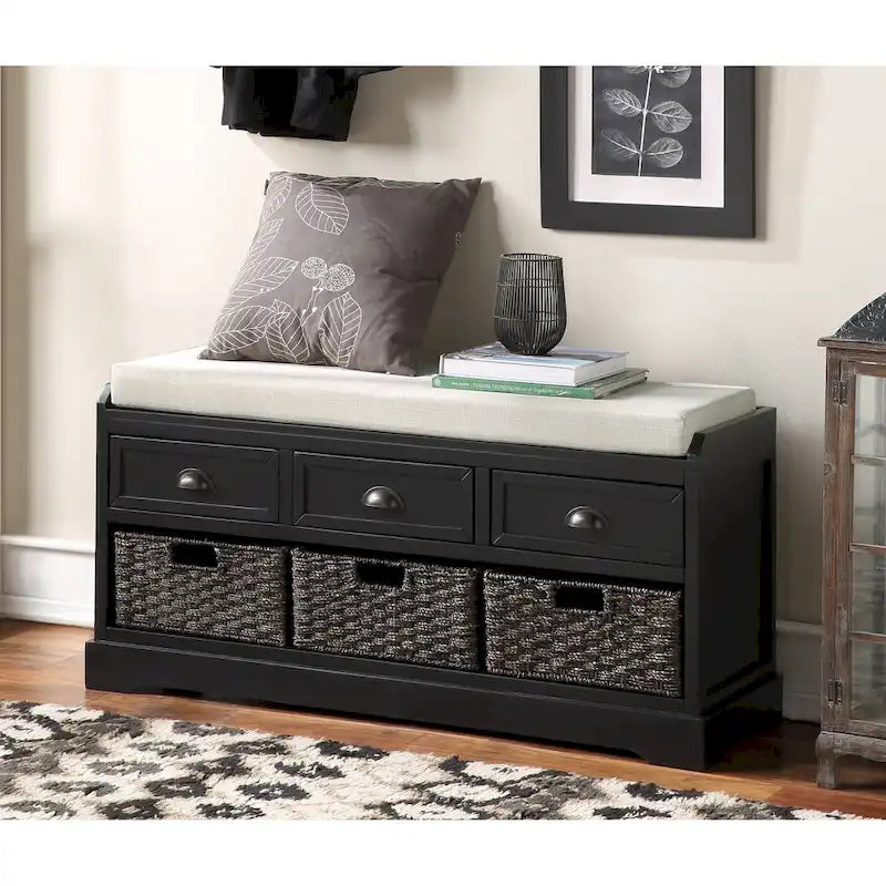 banc de rangement en bois collection Homes