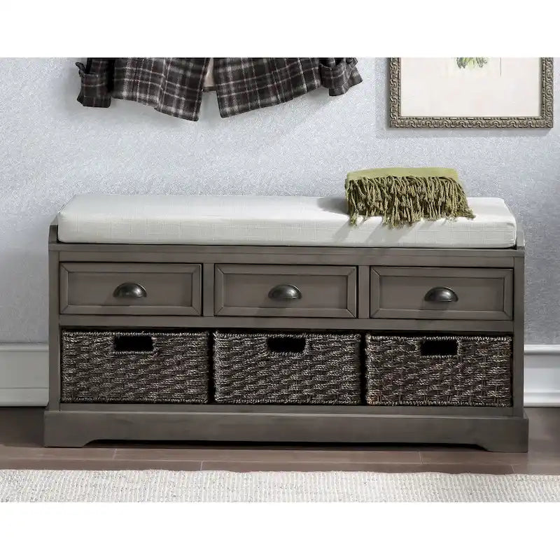 banc de rangement en bois collection Homes