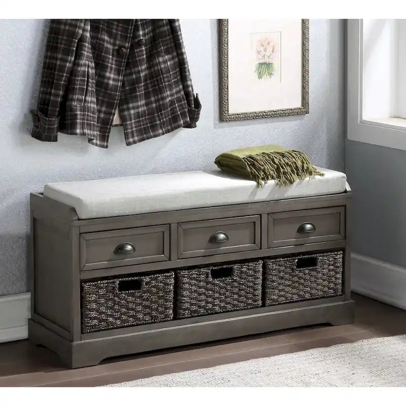 banc de rangement en bois collection Homes