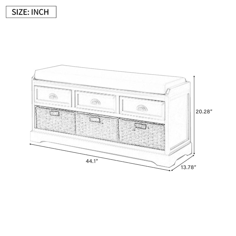 banc de rangement en bois collection Homes