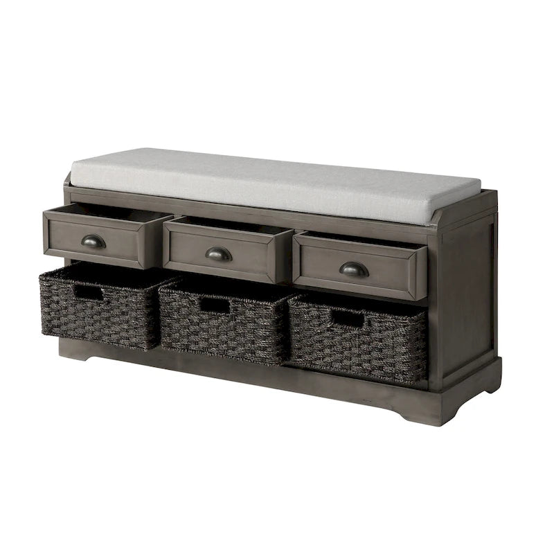 banc de rangement en bois collection Homes