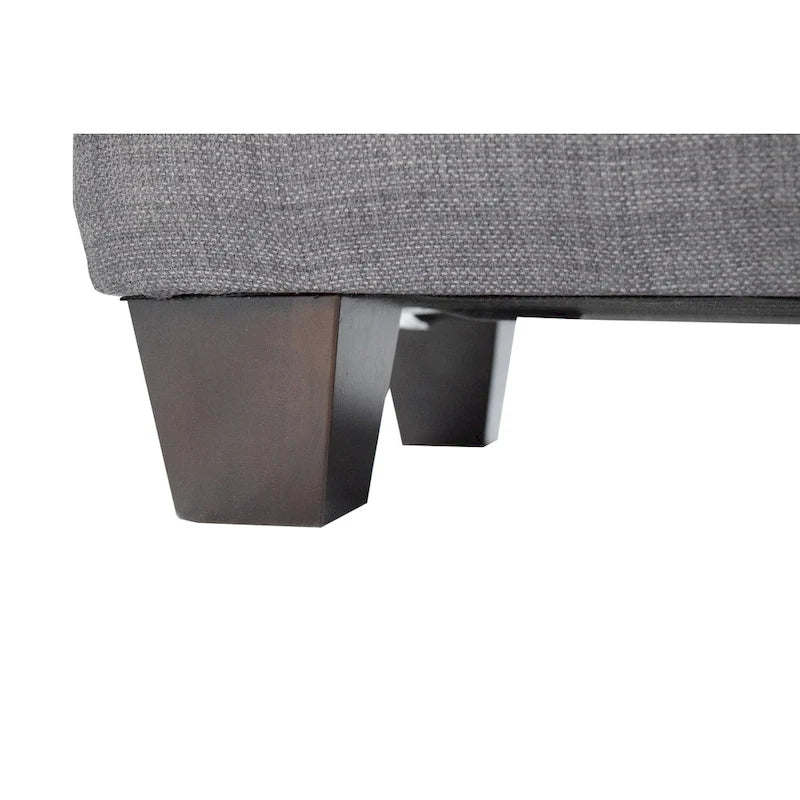 Le banc de rangement capitonné gris foncé en losanges Sole Secret