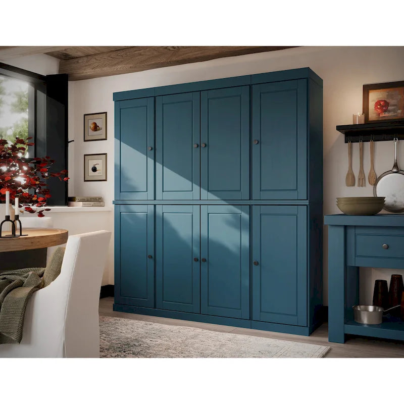 Buffet de cuisine en bois massif 100 % fabriqué en Chine avec portes en verre ou en bois massif et kit de 2 tiroirs 65 x 71,5