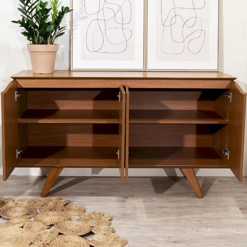 Manhattan Comfort Tudor Commode avec 4 étagères de 135 cm