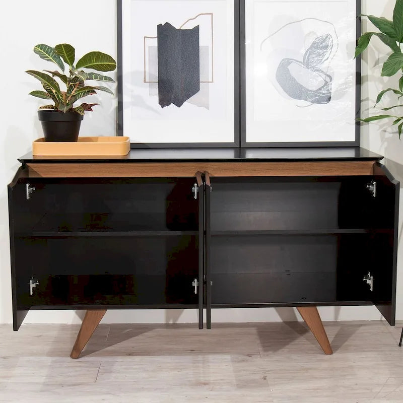 Manhattan Comfort Tudor Commode avec 4 étagères de 135 cm