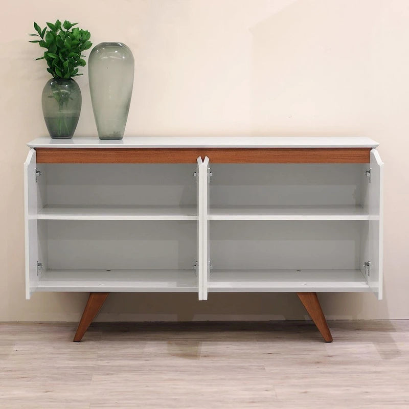Manhattan Comfort Tudor Commode avec 4 étagères de 135 cm