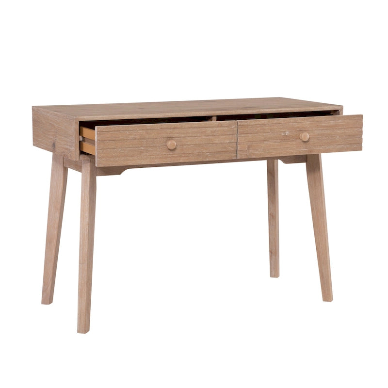 Bureau d'ordinateur en bois à 2 tiroirs