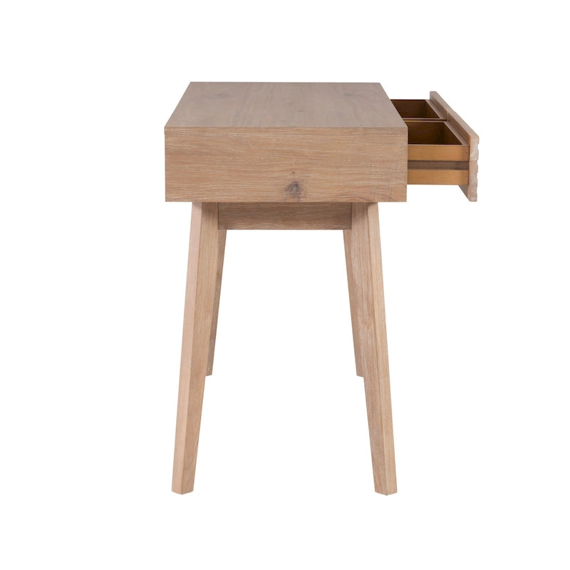 Bureau d'ordinateur en bois à 2 tiroirs