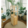 Meuble colonne de rangement pour spa en bambou massif Porch & Den Burning Tree