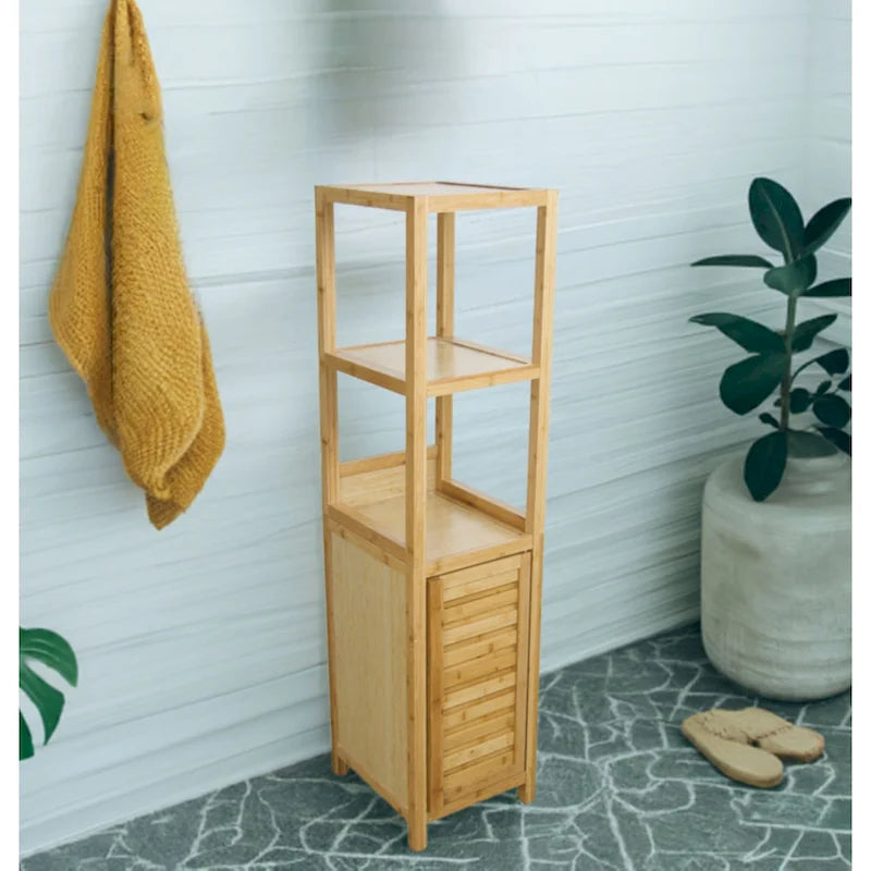 Meuble colonne de rangement pour spa en bambou massif Porch & Den Burning Tree