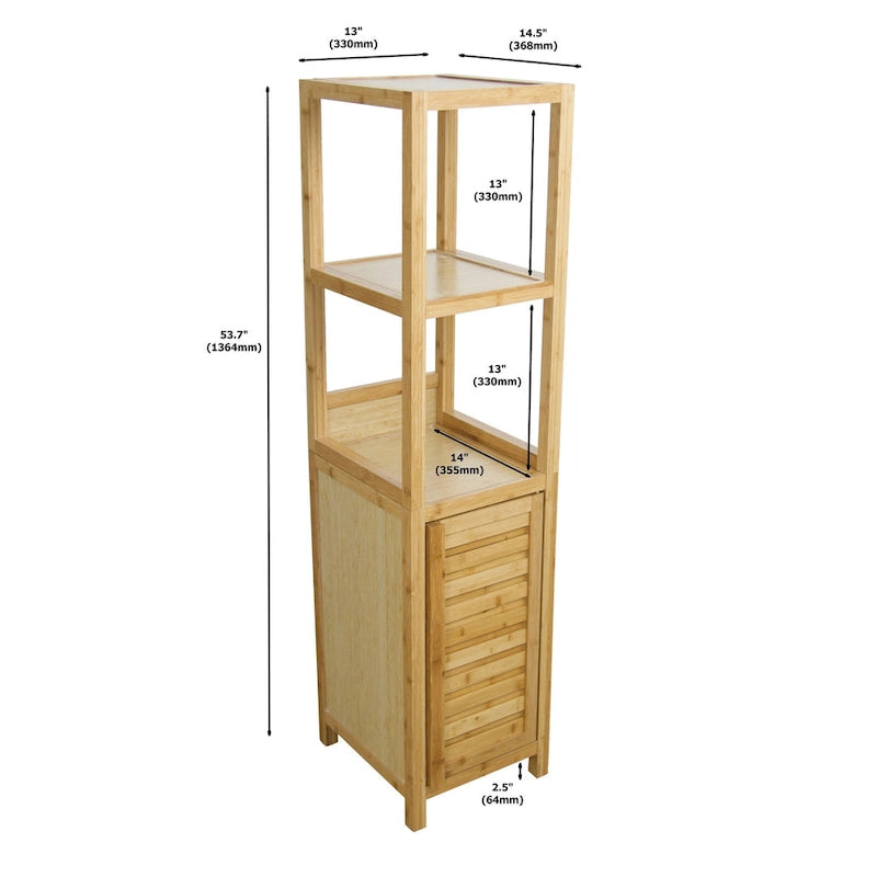 Meuble colonne de rangement pour spa en bambou massif Porch & Den Burning Tree