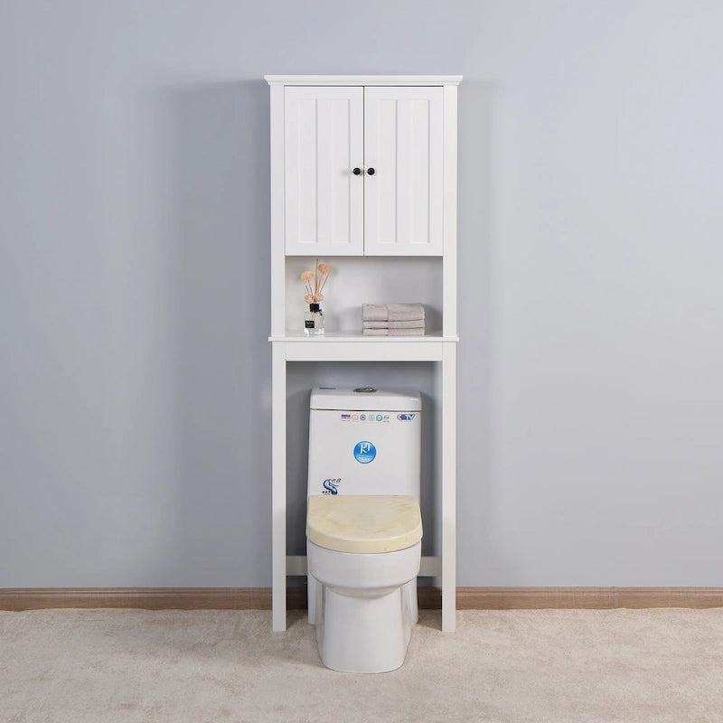 Meuble de Rangement en Bois pour Salle de Bain Au-Dessus des Toilettes