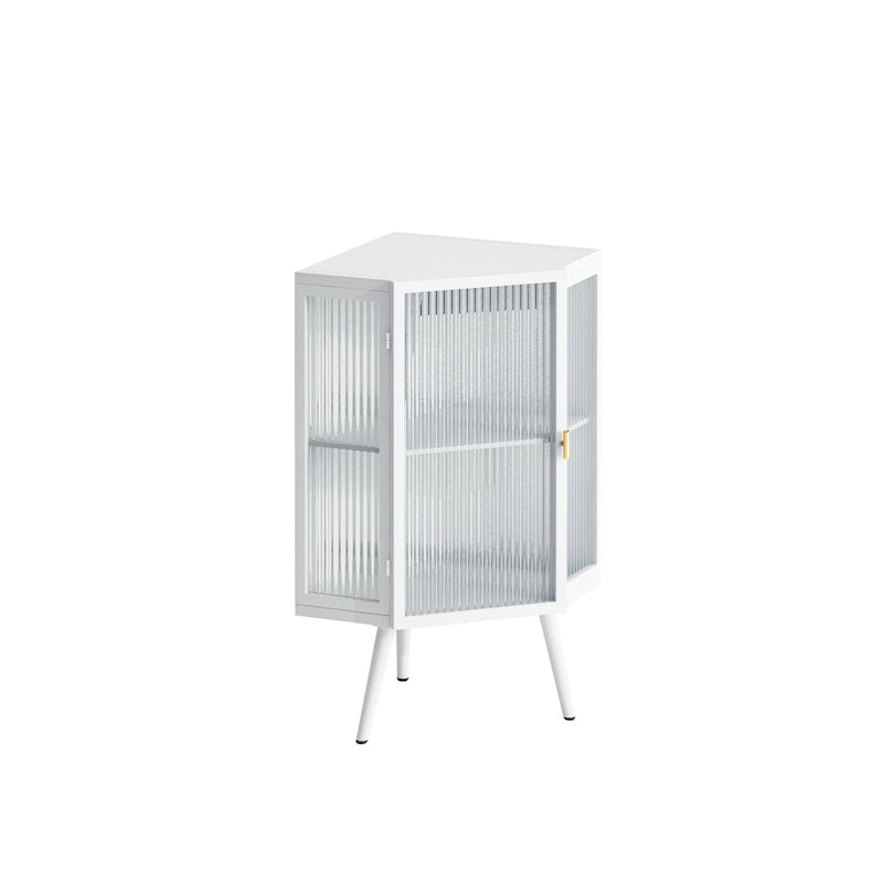 Meuble d'angle bas de 22,25 po avec porte en verre trempé