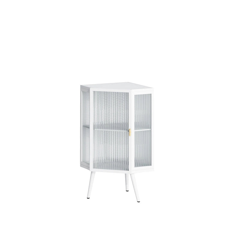 Meuble d'angle bas de 22,25 po avec porte en verre trempé