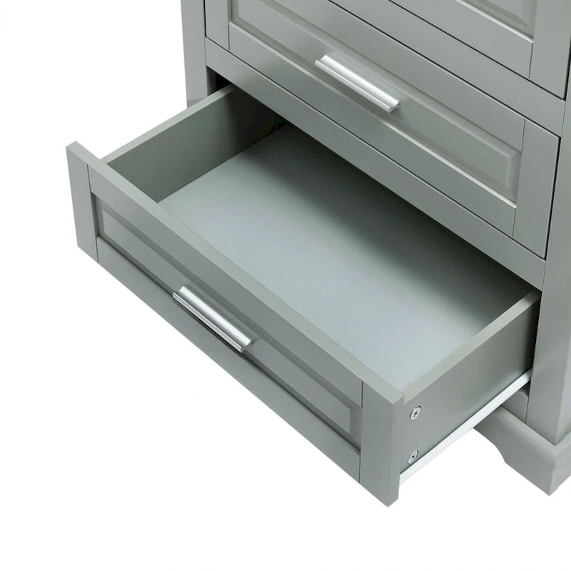 Meuble de rangement haut avec trois tiroirs pour salle de bain