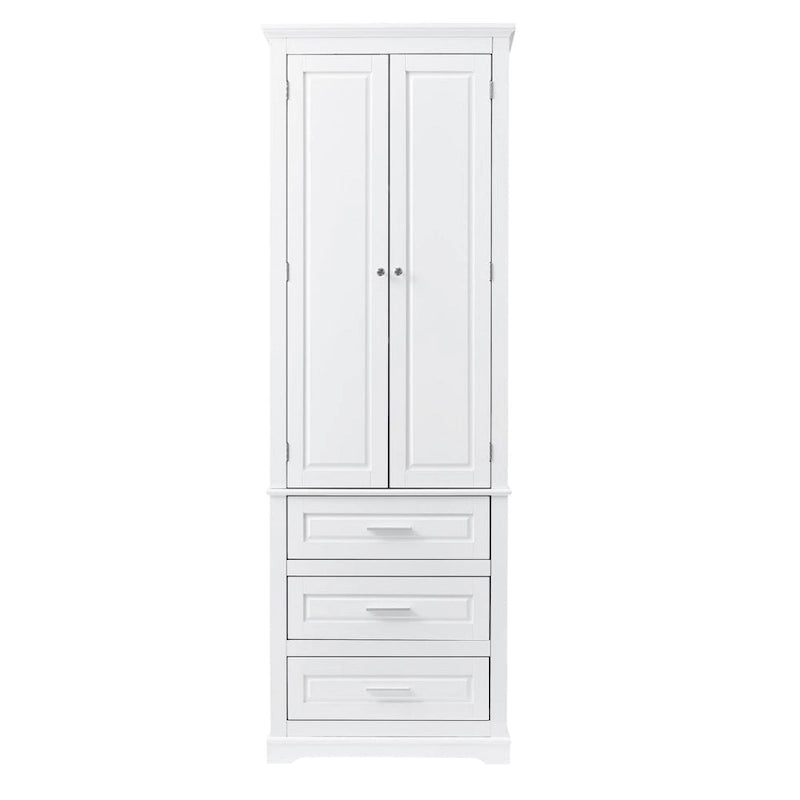 Meuble de rangement haut avec trois tiroirs pour salle de bain