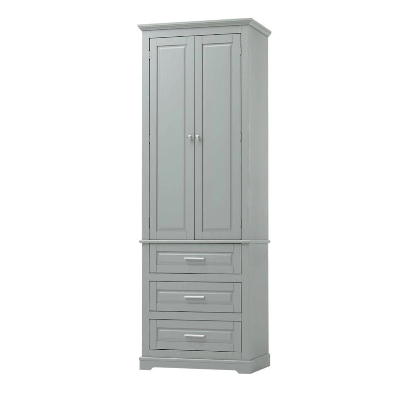 Meuble de rangement haut avec trois tiroirs pour salle de bain
