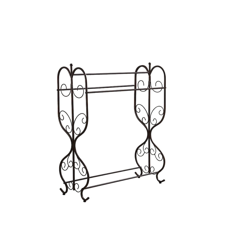 Porte-serviettes sur pied, étain
